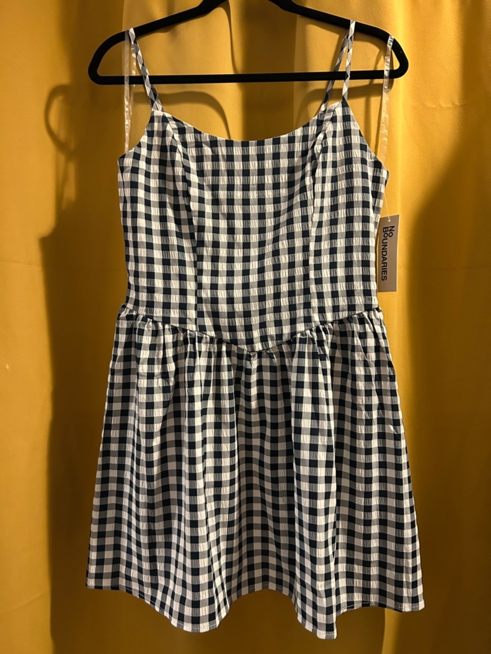 No Boundaries Black & White Gingham Sundress